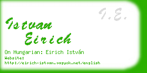 istvan eirich business card